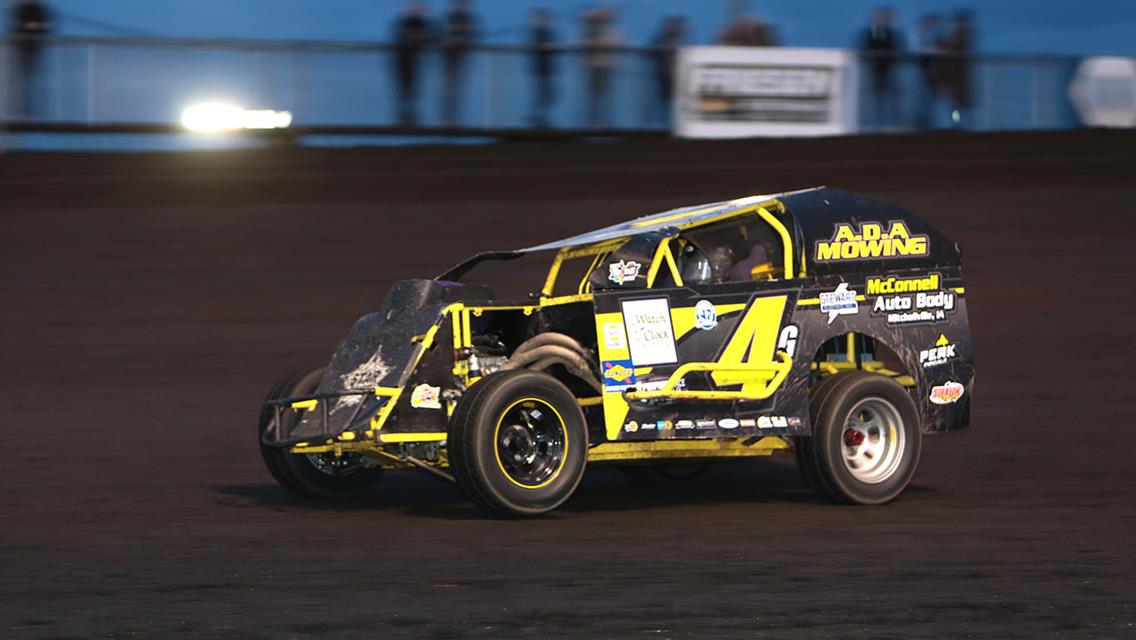 McBirnie, Smith, Pestotnik, Gifford and George See Checkers on Cold Night at Boone Speedway