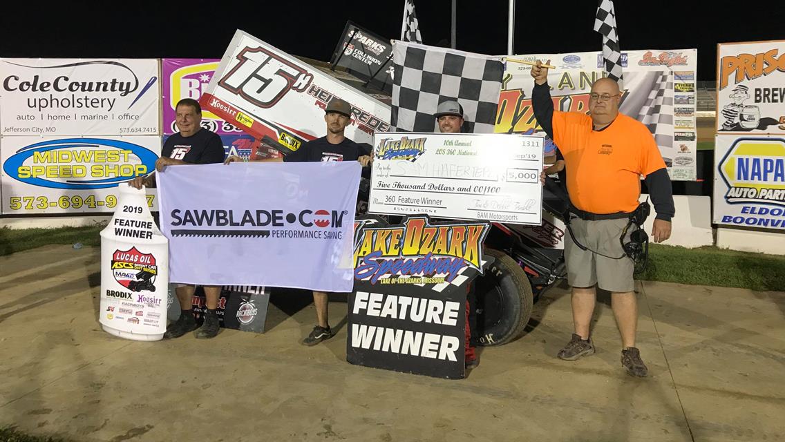 Hafertepe Conquers ASCS Field In Lake Ozark Speedway 360 Nationals Finale