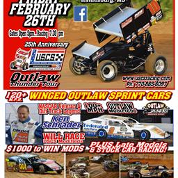 USCS Sprints and Mods headline Hattiesburg 2021 season opener Friday, February 26th