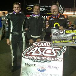 Lance Norick Tops Canyon Speedway Park with Carlyle Tools ASCS Southwest Region