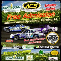 July 9th--&quot;Salute To Farming Night&quot;, FREE GEN. ADMISSION!!