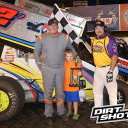 Ballenger takes trophy in wild I-90 Speedway feature