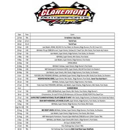 Claremont Motorsports Park Unveils Ambitious 2025 Racing Schedule