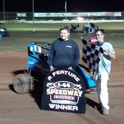 Josh Marcham Parks it in Victory Lane at I44 Riverside Speedway
