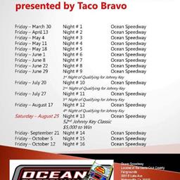 16 RACES ON TAP FOR THE 2012 OCEAN SPRINTS AT OCEAN SPEEDWAY