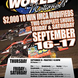 IMCA Modifieds headline Sept. 16-17 World Nationals at Marshalltown