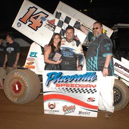 Hirst wins electrifying sprint car feature at Placerville Saturday