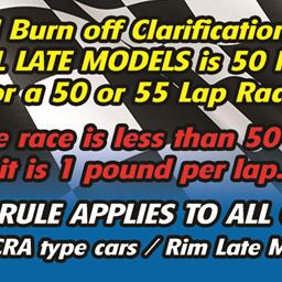 Fuel Burn Off Clarification for ALL LATE MODELS