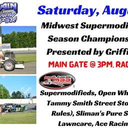 Saturday, August 20th - Supermodified Championship Night