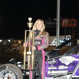 Lady racer Kuehl scores cool victory at Boone Speedway Frostbuster