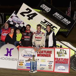Garet Williamson Wrangles Sprint Invaders Feature at Quincy; Cody Wehrle is Series Champ!
