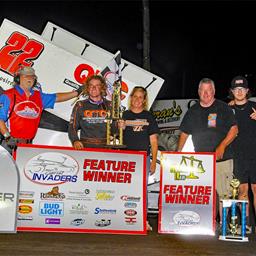 Riley Goodno Claims First Ever Sprint Invaders Victory at Eldon Raceway!