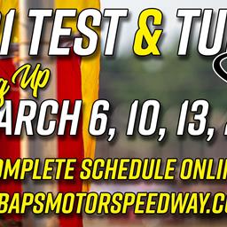2021 Test &amp; Tune Dates Released