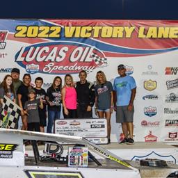 Schultz captures B-Mod headliner at Lucas Oil Speedway&#39;s Veterans and Military Appreciation Night