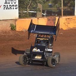 Patrick wins 3rd feature of year, Tardio and Brookshire each get 4th, while Greer and Schott get first. Schram wins exhibition.