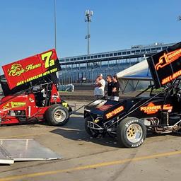 Turning laps at Knoxville Raceway