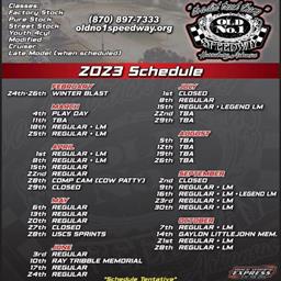 Old No.1 Speedway 2023 Schedule
