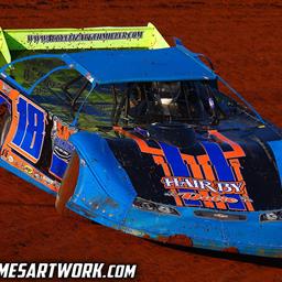 Clarksville Speedway (Clarksville, TN) – DIRTcar Supers – Tuckassee Toilet Bowl Classic – March 1st-2nd, 2024. (Josh James Artwork)