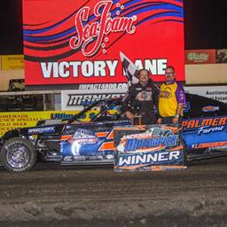 Beckendorf, Larson, Sampson, Boumeester and Erickson Win Bank Midwest IMCA Series Features at Jackson Motorplex