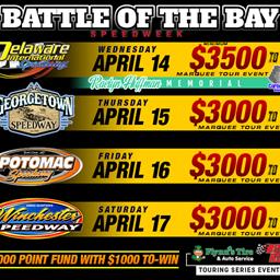 PACE RUSH LATE MODELS&#39; &quot;BATTLE OF THE BAY&quot; SPEEDWEEK SET TO KICKOFF RICHEST FLYNN&#39;S TIRE/BORN2RUN LUBRICANTS TOURING SERIES IN HISTORY APRIL 14-17 AT