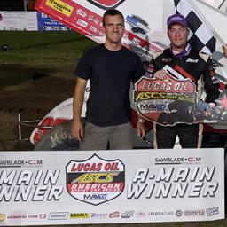 Matt Covington Hustles To U.S. 36 Raceway Victory With The Lucas Oil American Sprint Car Series