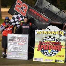 Bergman Storms To ASCS Sooner Region Victory At Creek County Speedway!