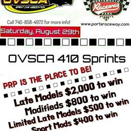 PRP is RACING Saturday, August 29, 2020