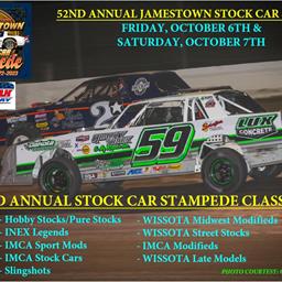 52nd Annual Jamestown Stock Car Stampede - OCTOBER 6TH &amp; 7TH