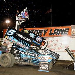 Bayston Battles for World of Outlaws Win During Ace Ready Mix/Myrl &amp; Roy’s Presents the World of Outlaws Feature at Huset’s Speedway
