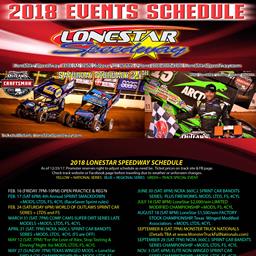 2018 LoneStar Speedway Schedule Provides Fans &amp; Teams with Wide Range of Premier Events!
