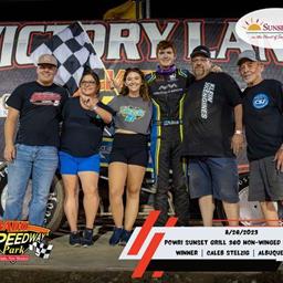 Caleb Stelzig Shines in Vado Speedway Park Return Win with POWRi NMMRA