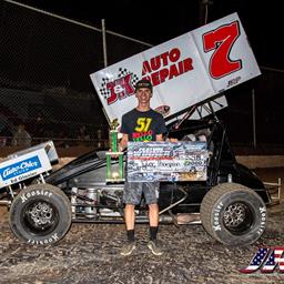 Thompson Scores First Career 360 Sprint Car Win to Wrap Up Cottage Grove Speedway Track Title