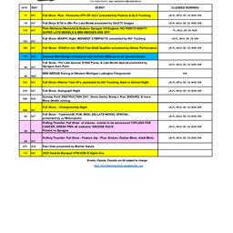 Updated Schedule