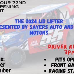 Saturday April 27th the 2024 Lid Lifter
