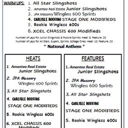8/28 Schedule of Events - Bring Sponsor &amp; Sr Citizens Night $3