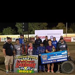 Andrew “The Real” Deal sweeps Iron Man 55 double header at Creek County Speedway!