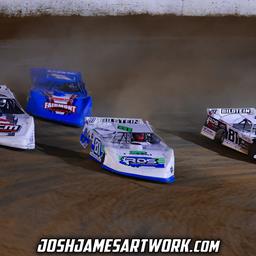 Paducah International Speedway (Paducah, KY) – DIRTcar Supers – April 19th, 2024. (Josh James Artwork)