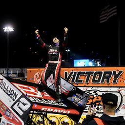 Gravel Banks Historic $250,000 Payday for Topping BillionAuto.com Huset’s High Bank Nationals Presented by MENARDS Finale at Huset’s Speedway