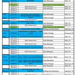 Southern United Sprints 2015 Season