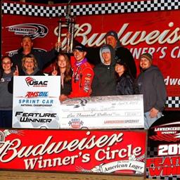 Jarrett Knocks Off First USAC Win in Lawrenceburg Upset