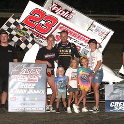 Seth Bergman Fights To ASCS Sooner Region Win At Creek County Speedway