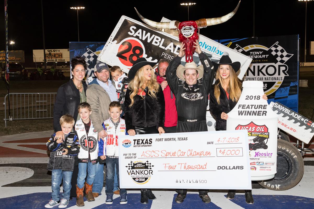 Brady Bacon Victorious With Lucas Oil ASCS At Texas Motor Speedway