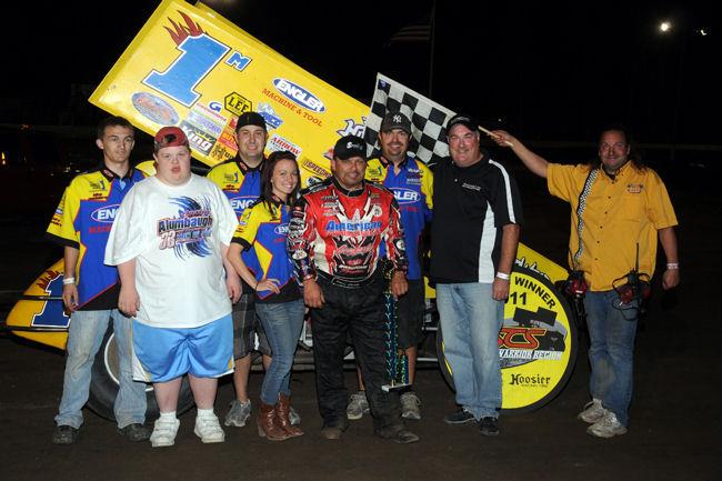 Attached Photo: Danny Lasoski won Friday night's Speedway Motors ASCS Warrior season finale at Valley Speedway in Grain Valley, MO. (Joe Orth photo)