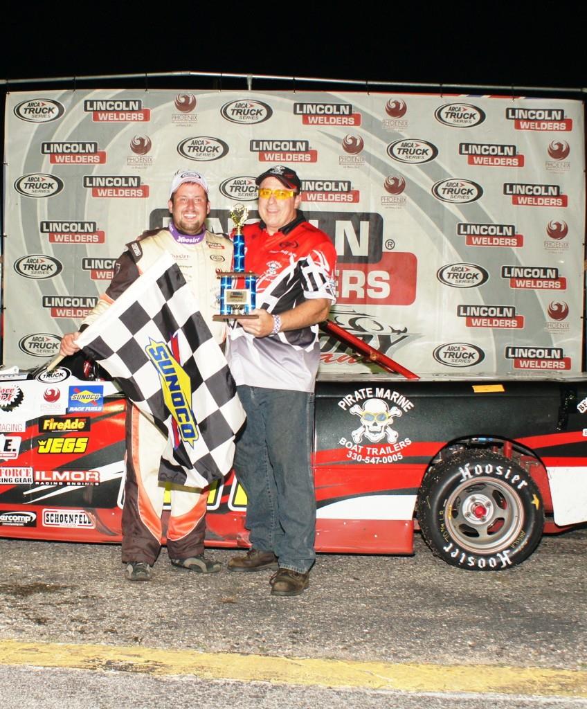 ARCA Truck Series: Brandon Huff Finally “Strikes”! Visits 1st Lincoln Welders Victory Lane, Takes The Double B Garage 100 At Angola!