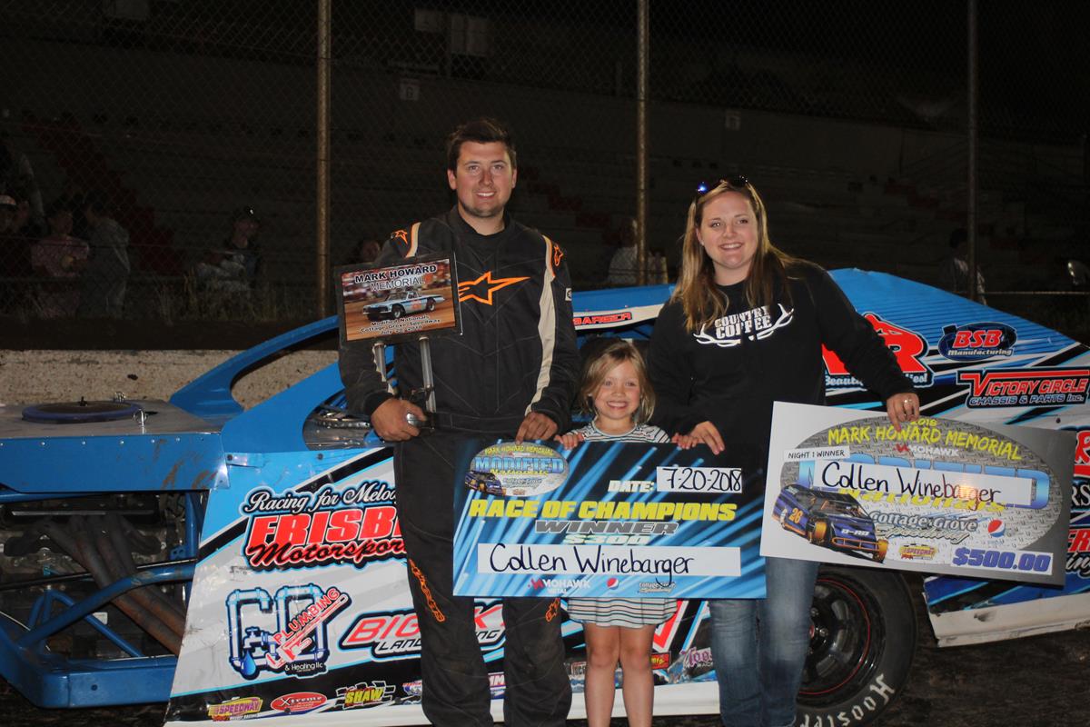 Collen Winebarger Wins Night One Of Mark Howard Modified Nationals; Braaten And Schmidt Also Victorious