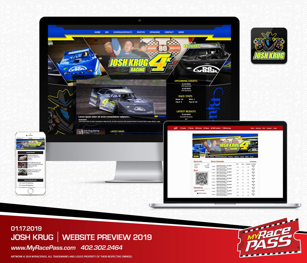 Josh Krug Racing launches new internet home