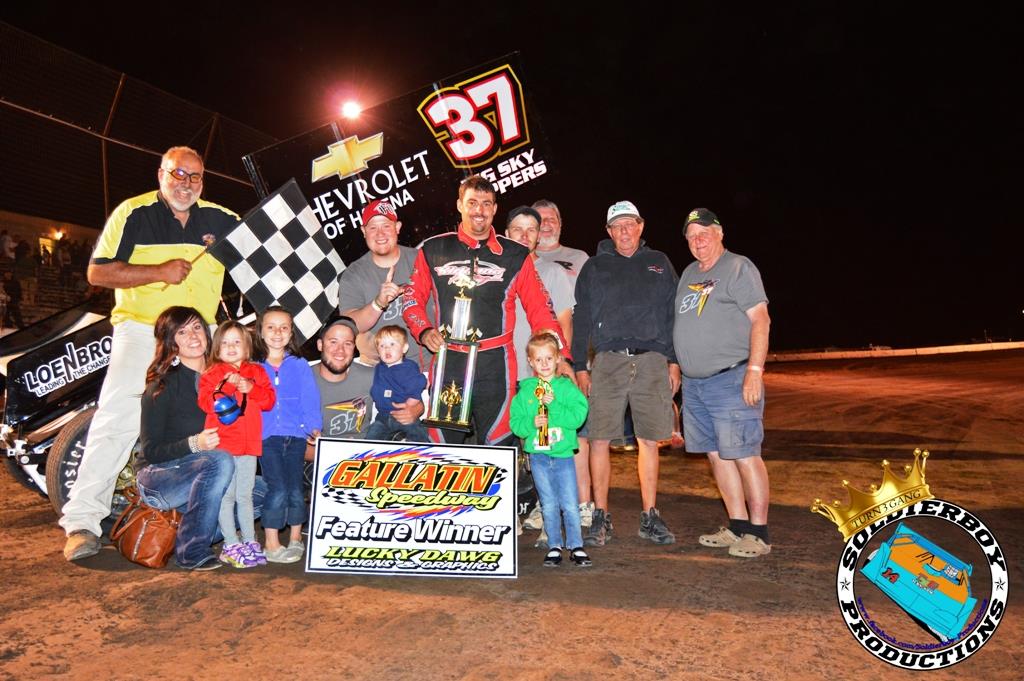 Kirkland Victorious with ASCS Frontier at Gallatin Speedway