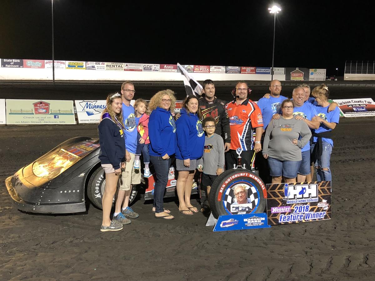 Pospisil Wins Ben Nothdurft Memorial While Noteboom, Sathoff, Probst, Meyer and Virkus Net IMCA Victories During Bank Midwest Night at Jackson Motorpl