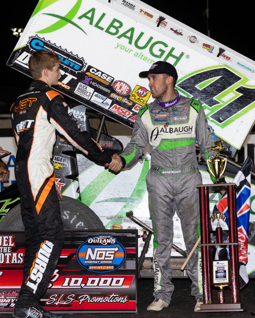 Red River Valley Speedway (West Fargo, N.D.) – World of Outlaws NOS Energy Drink Sprint Car Series – August 27th, 2022. (Trent Gower photo)