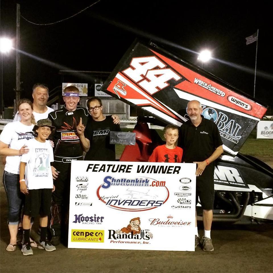 Chris Martin Charges to Victory in Wild Non-Stop 25-Lapper in Quincy